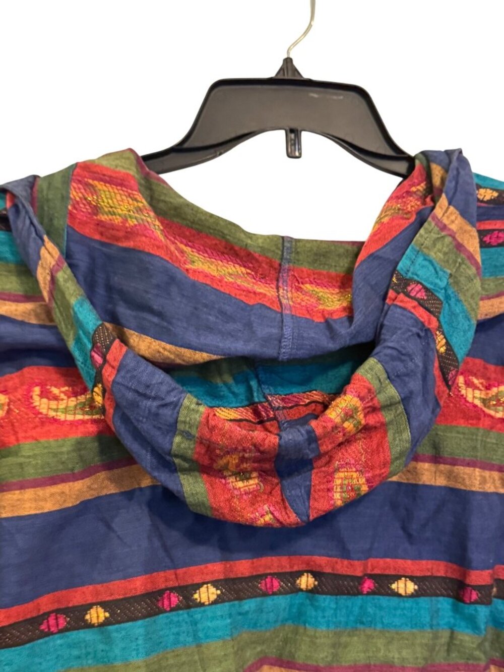 Vintage Angelique Imports Striped Baja Hoodie Pullover Free Size - Picture 8 of 8